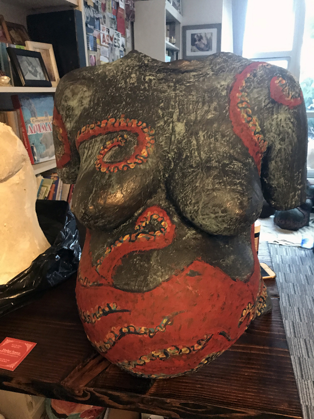 bellycast with painted octopus 